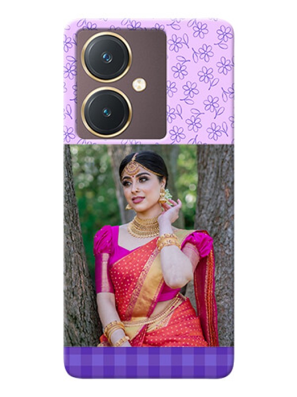 Custom Vivo Y27 Mobile Cases: Purple Floral Design