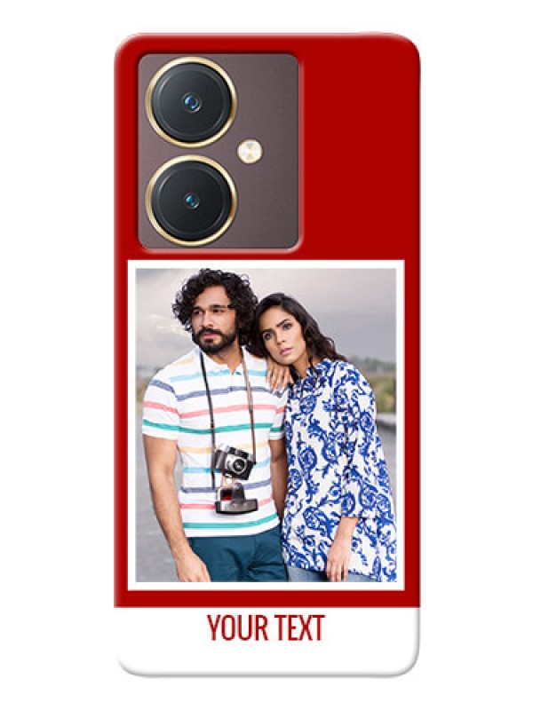 Custom Vivo Y27 mobile phone covers: Simple Red Color Design