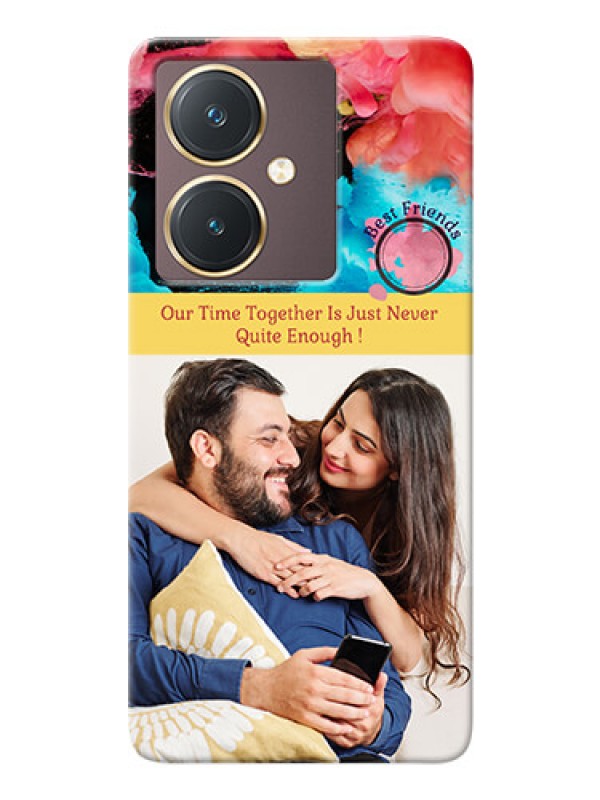 Custom Vivo Y27 Mobile Cases: Quote with Acrylic Painting Design