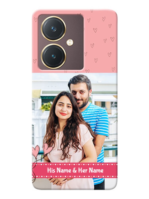 Custom Vivo Y27 phone back covers: Love Design Peach Color