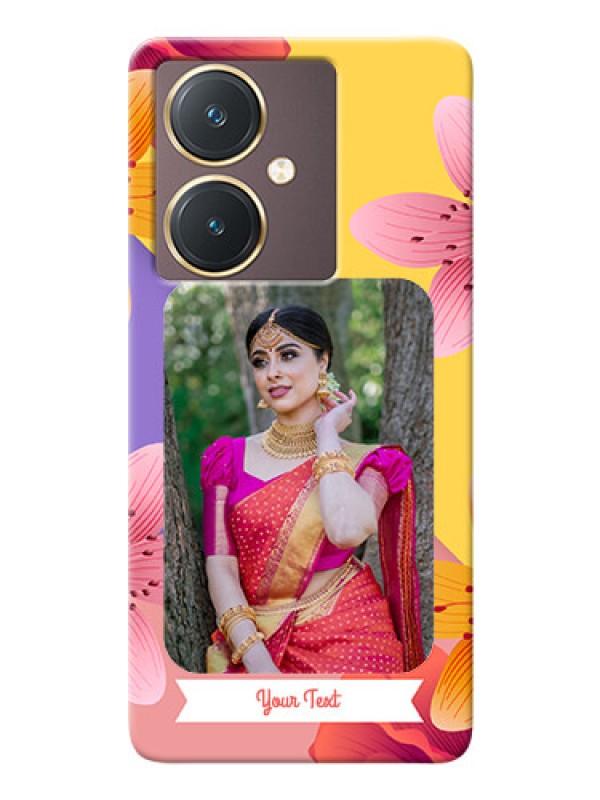 Custom Vivo Y27 Mobile Covers: 3 Image With Vintage Floral Design