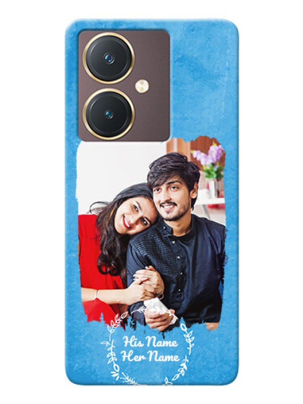 Custom Vivo Y27 custom mobile cases: Blue Color Vintage Design