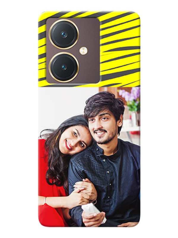 Custom Vivo Y27 Personalised mobile covers: Yellow Abstract Design