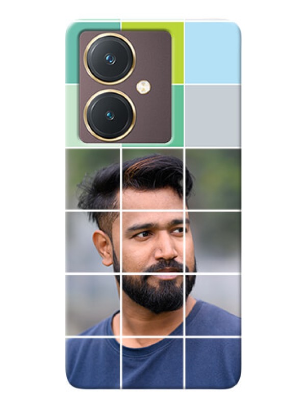 Custom Vivo Y27 personalised phone covers with white box pattern 