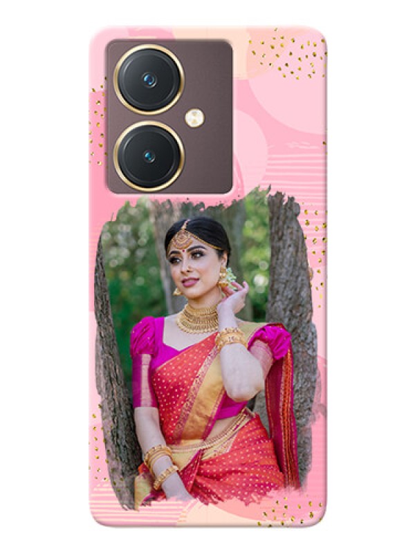 Custom Vivo Y27 Phone Covers for Girls: Gold Glitter Splash Design