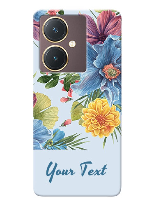 Custom Vivo Y27 Custom Phone Cases: Stunning Watercolored Flowers Painting Design