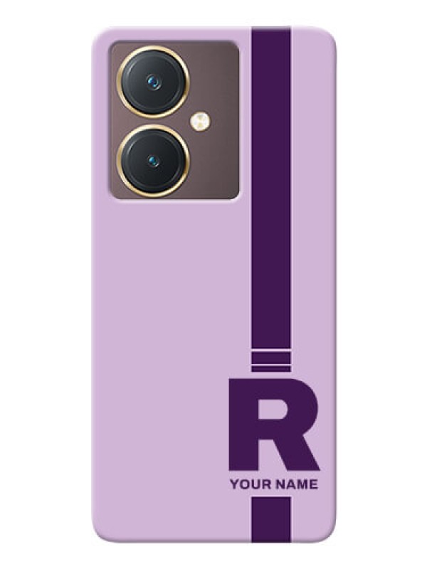 Custom Vivo Y27 Custom Phone Covers: Simple dual tone stripe with name Design