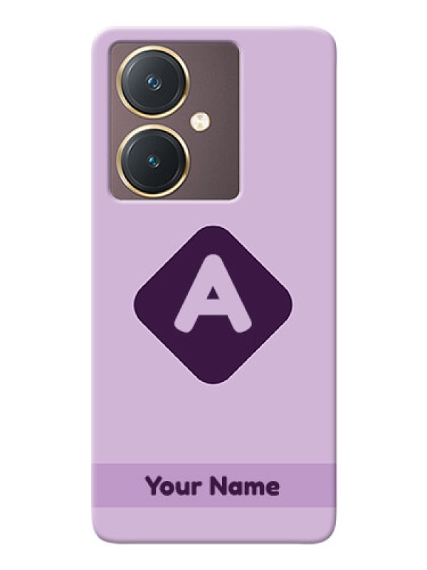 Custom Vivo Y27 Custom Mobile Case with Custom Letter in curved badge Design