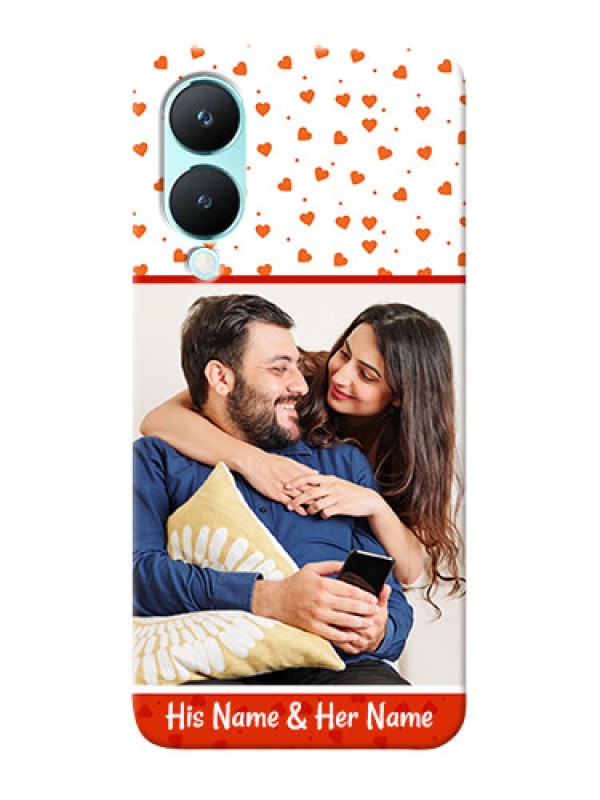 Custom Vivo Y28 5G Phone Back Covers: Orange Love Symbol Design