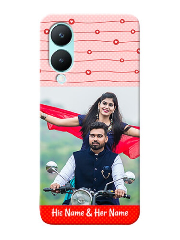 Custom Vivo Y28 5G Custom Phone Cases: Red Pattern Case Design