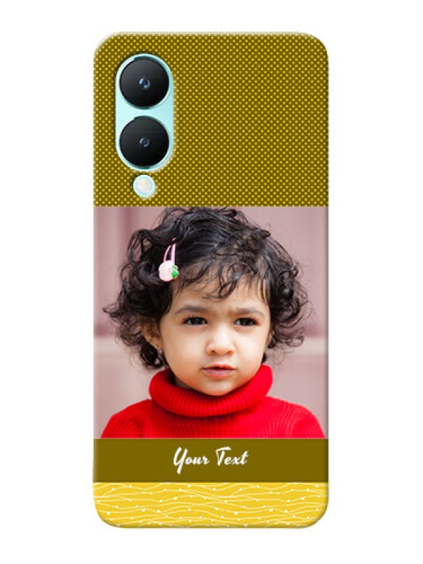 Custom Vivo Y28 5G custom mobile back covers: Simple Green Color Design