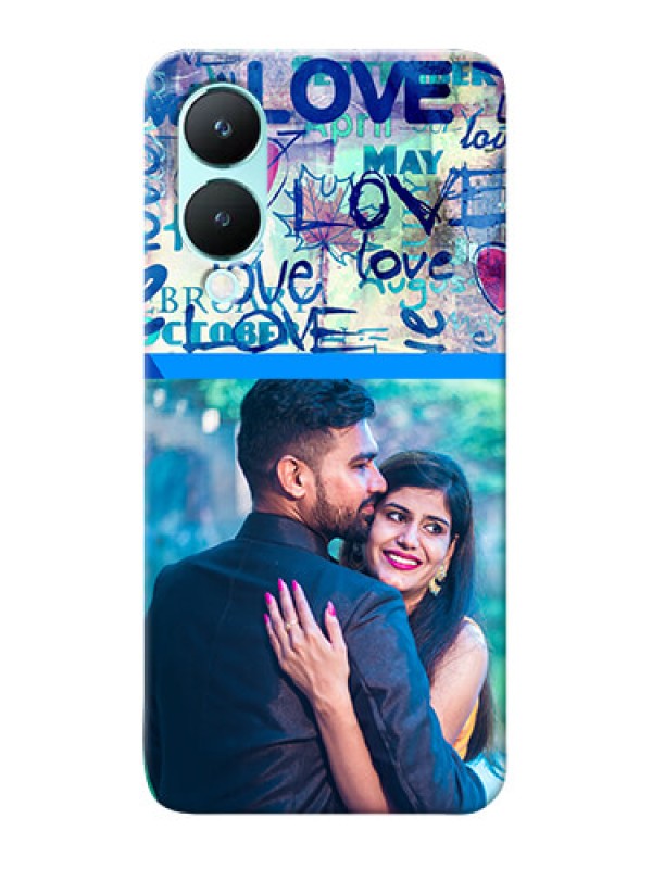 Custom Vivo Y28 5G Mobile Covers Online: Colorful Love Design