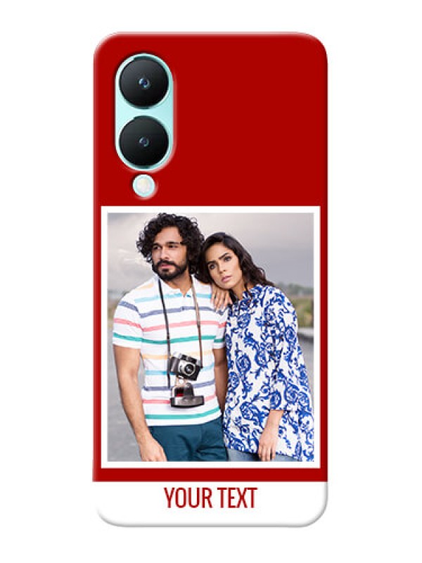 Custom Vivo Y28 5G mobile phone covers: Simple Red Color Design