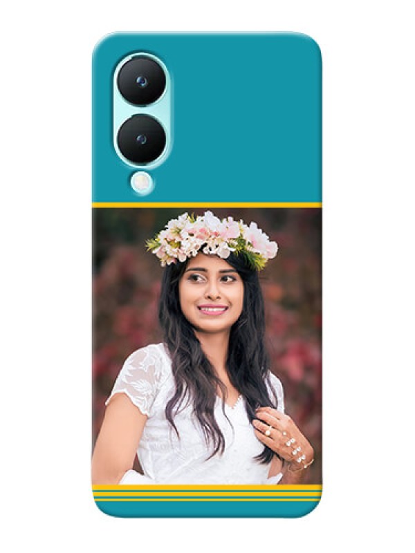 Custom Vivo Y28 5G personalized phone covers: Yellow & Blue Design