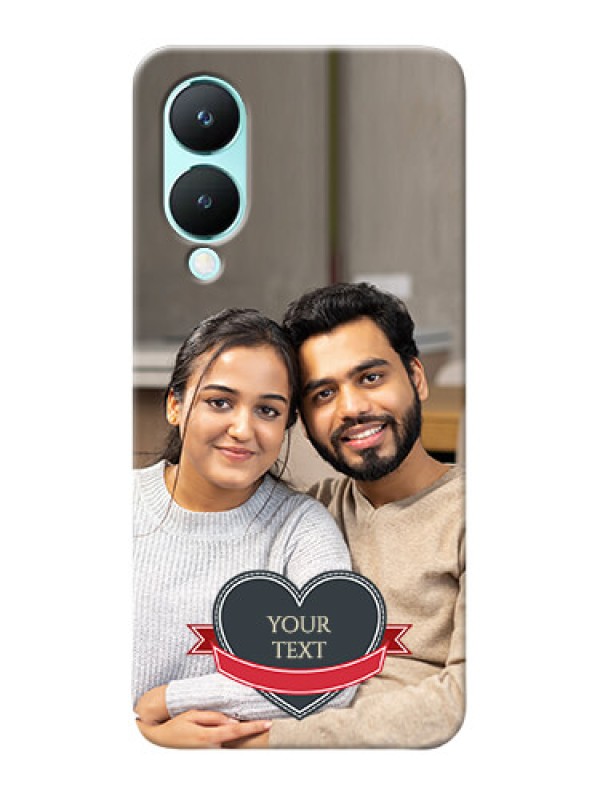 Custom Vivo Y28 5G mobile back covers online: Just Married Couple Design