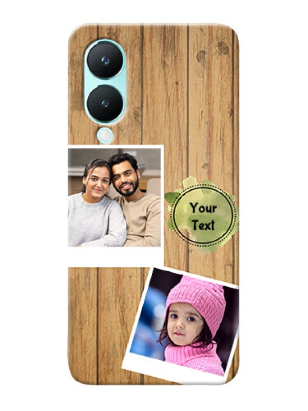 Custom Vivo Y28 5G Custom Mobile Phone Covers: Wooden Texture Design