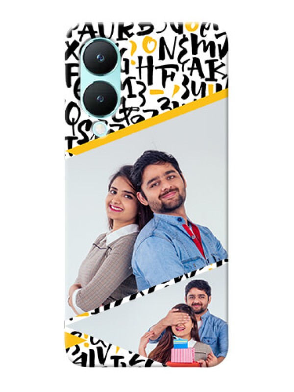 Custom Vivo Y28 5G Phone Back Covers: Letters Pattern Design