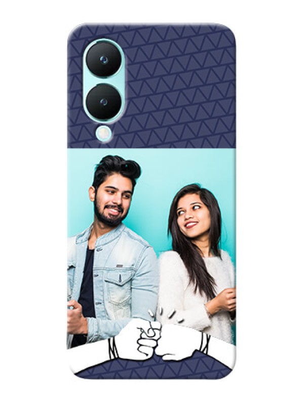Custom Vivo Y28 5G Mobile Covers Online with Best Friends Design