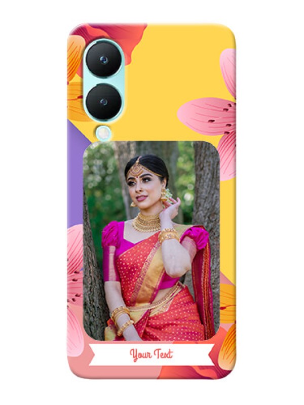 Custom Vivo Y28 5G Mobile Covers: 3 Image With Vintage Floral Design