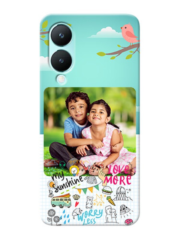 Custom Vivo Y28 5G phone cases online: Doodle love Design
