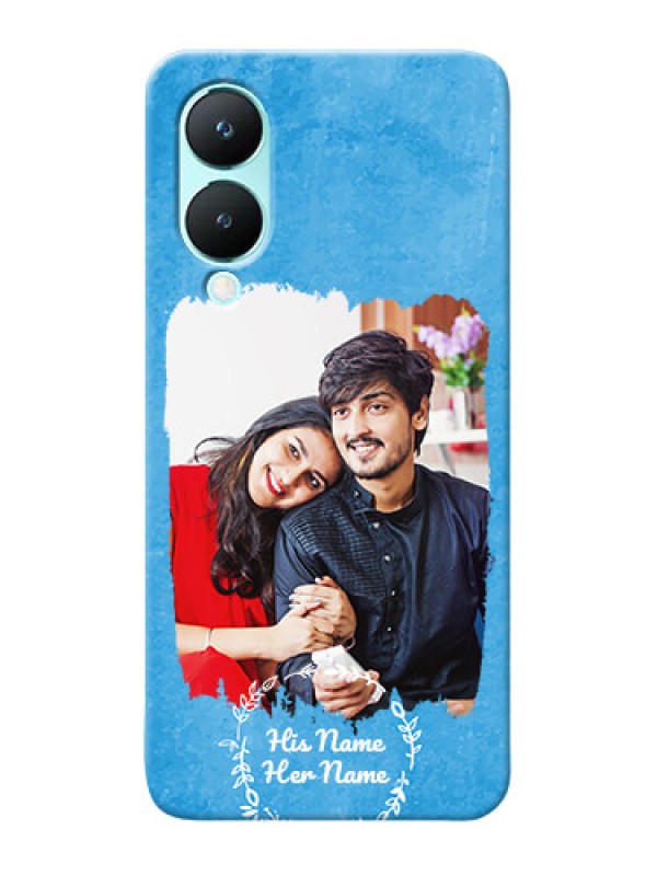 Custom Vivo Y28 5G custom mobile cases: Blue Color Vintage Design