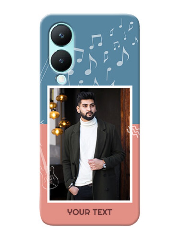 Custom Vivo Y28 5G Phone Back Covers with Color Musical Note Design