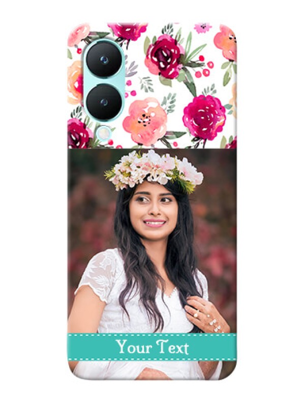 Custom Vivo Y28 5G Personalized Mobile Cases: Watercolor Floral Design