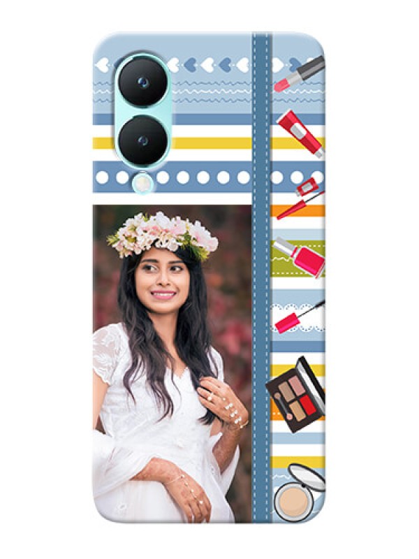 Custom Vivo Y28 5G Personalized Mobile Cases: Makeup Icons Design
