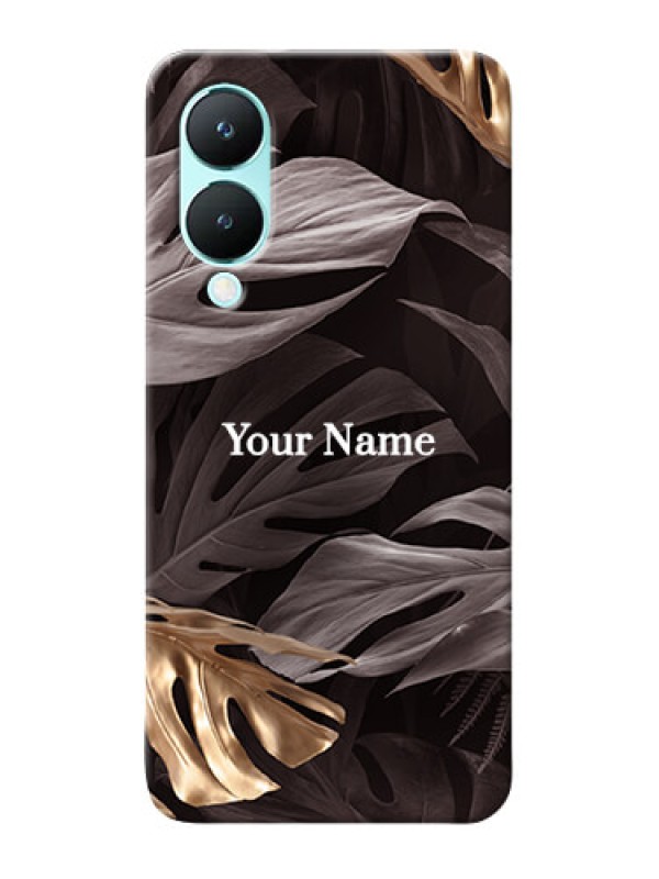 Custom Vivo Y28 5G Personalised Phone Case with Wild Leaves digital paint Design
