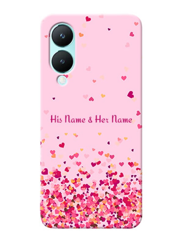 Custom Vivo Y28 5G Photo Printing on Case with Floating Hearts Design