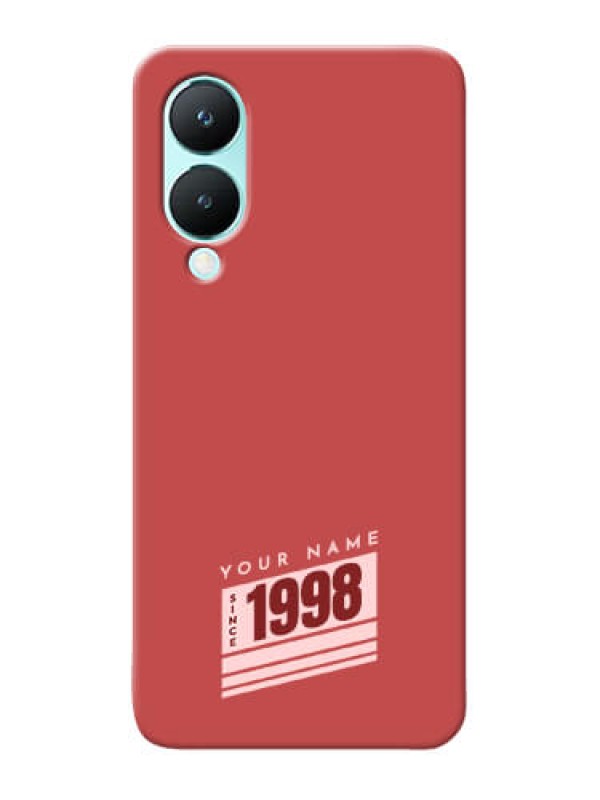 Custom Vivo Y28 5G Custom Phone Case with Red custom year of birth Design