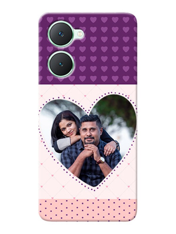 Custom Vivo Y28e 5G Mobile Back Covers: Violet Love Dots Design