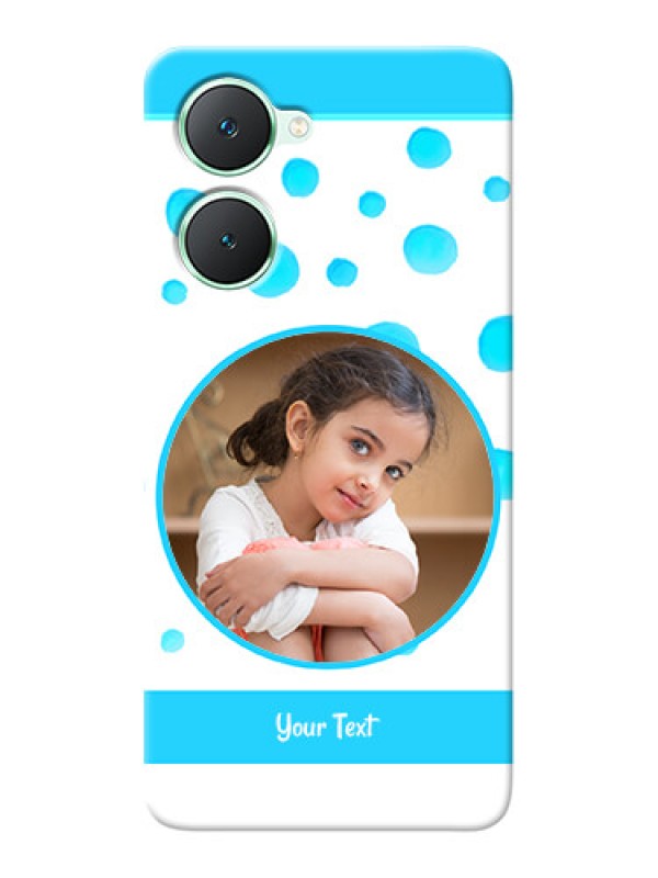 Custom Vivo Y28e 5G Custom Phone Covers: Blue Bubbles Pattern Design