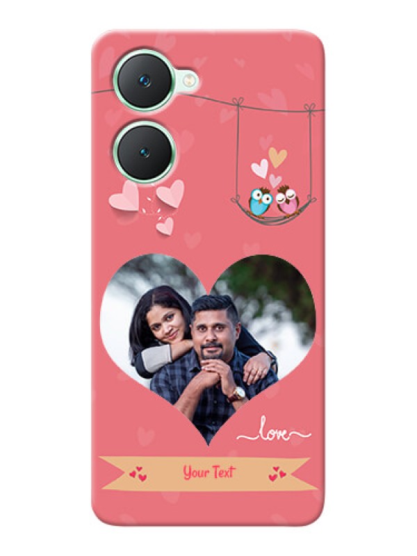 Custom Vivo Y28e 5G custom phone covers: Peach Color Love Design