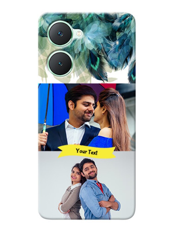 Custom Vivo Y28e 5G Phone Cases: Image with Boho Peacock Feather Design