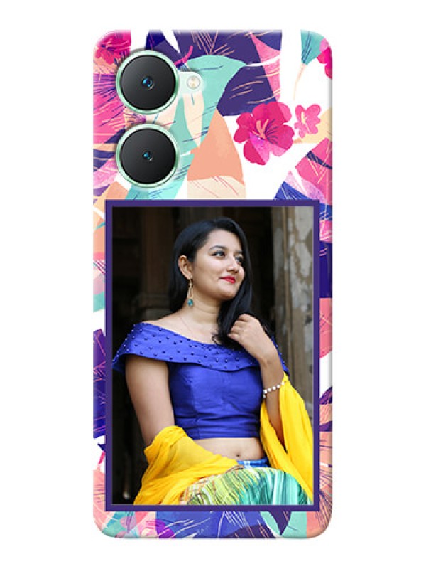 Custom Vivo Y28e 5G Personalised Phone Cases: Abstract Floral Design