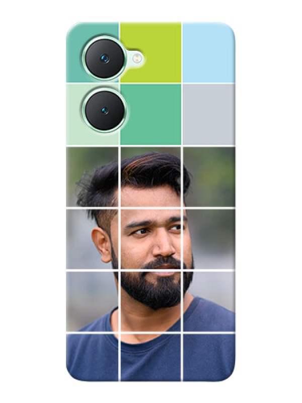 Custom Vivo Y28e 5G personalised phone covers with white box pattern