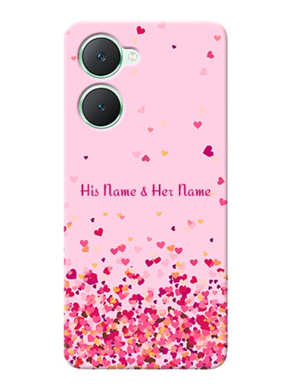 Custom Vivo Y28e 5G Photo Printing on Case with Floating Hearts Design