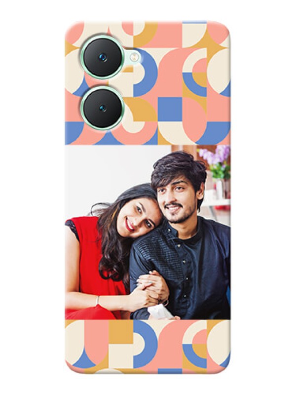 Custom Vivo Y28e 5G Photo Printing on Case with Semicircle Maze Pattern Design