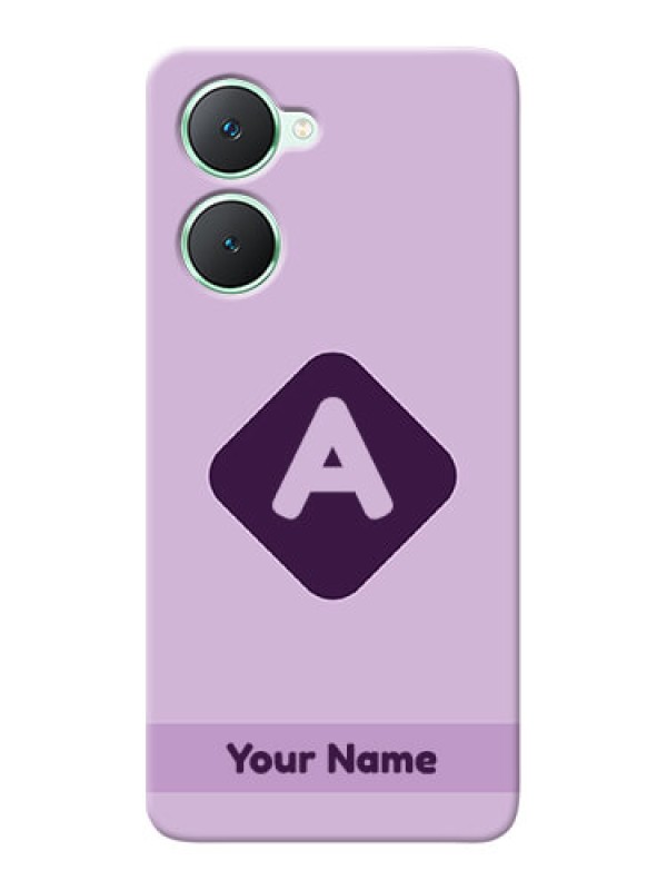 Custom Vivo Y28e 5G Custom Mobile Case with Custom Letter in curved badge Design