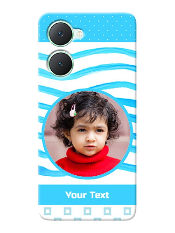 Custom Vivo Y28s 5G phone back covers: Simple Blue Case Design