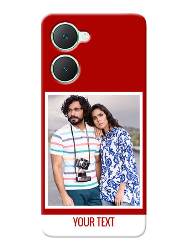 Custom Vivo Y28s 5G mobile phone covers: Simple Red Color Design