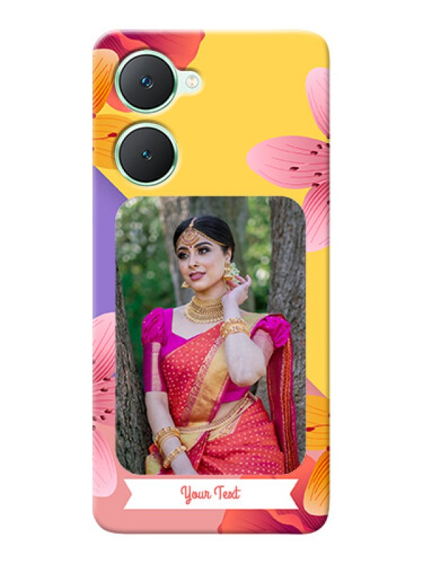 Custom Vivo Y28s 5G Mobile Covers: 3 Image With Vintage Floral Design