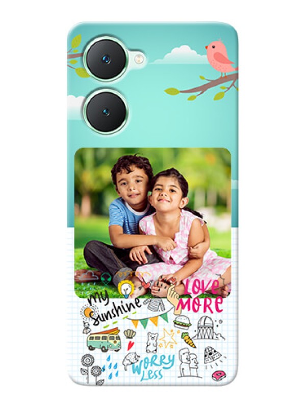 Custom Vivo Y28s 5G phone cases online: Doodle love Design