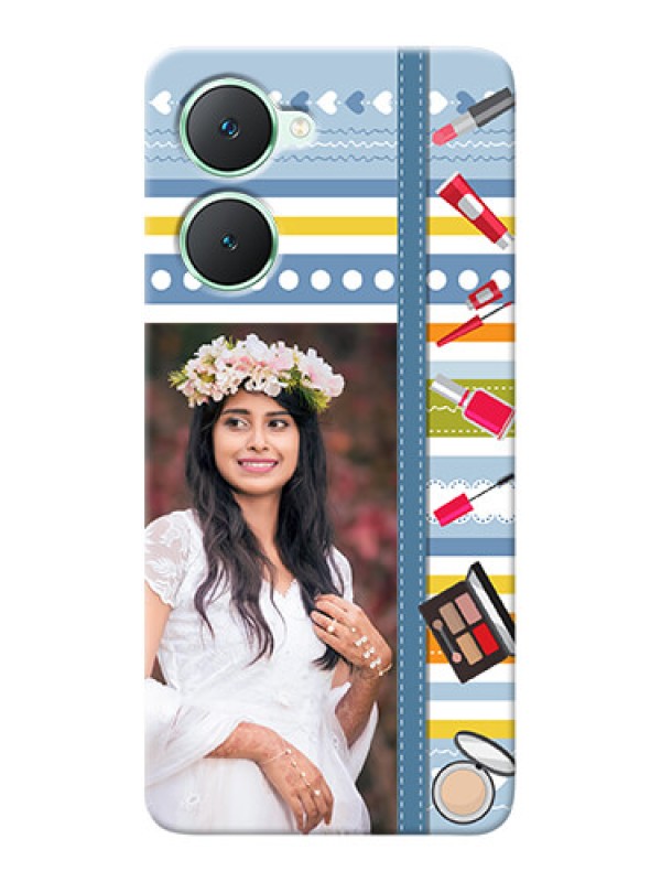 Custom Vivo Y28s 5G Personalized Mobile Cases: Makeup Icons Design