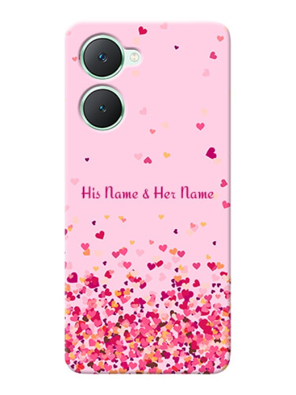 Custom Vivo Y28s 5G Photo Printing on Case with Floating Hearts Design