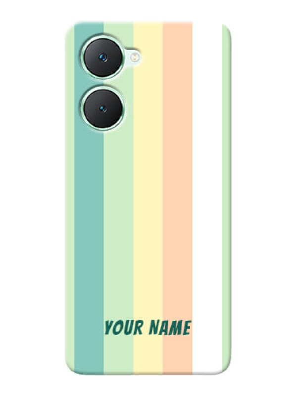 Custom Vivo Y28s 5G Photo Printing on Case with Multicolour Stripes Design