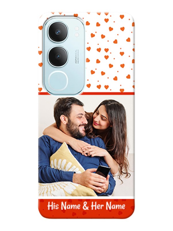 Custom Vivo Y29 5G Custom Hard Phone Case - Orange Love Symbol Design