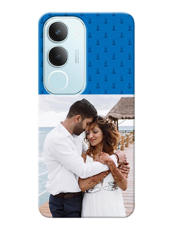 Custom Vivo Y29 5G Custom Hard Phone Case - Blue Anchors Design