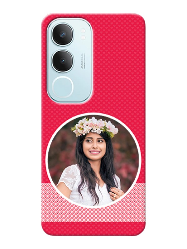 Custom Vivo Y29 5G Custom Hard Phone Case - Pink Color Pattern Design